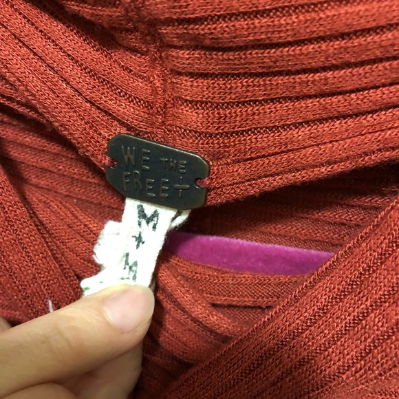 Free People Rust Lover Rib Split Back - Picture 4 of 7